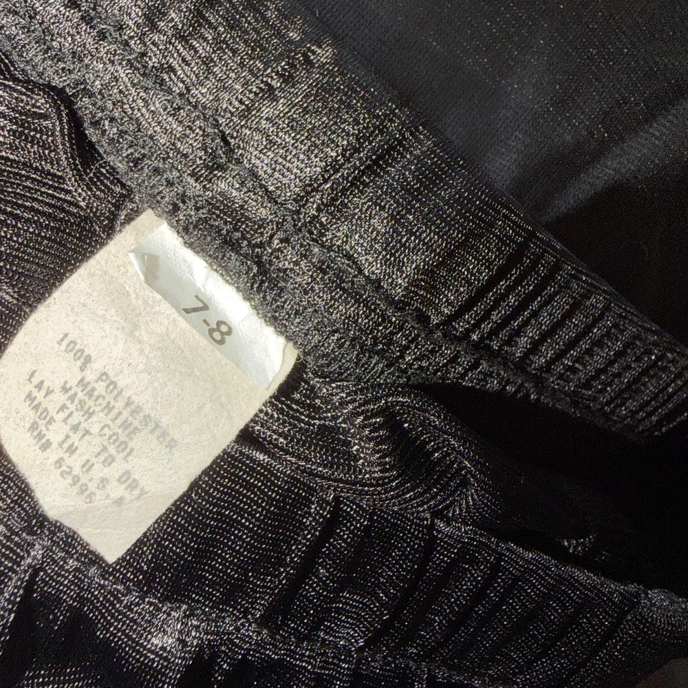 Vintage Black Pleated Slip Skirt S Elastic Waist USA Made Lingerie 80s 90s sheer - Picture 3 of 7